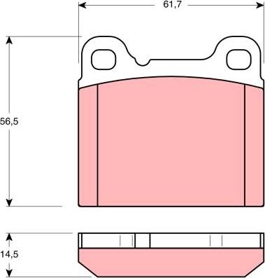 TRW GDB391 - Brake Pad Set, disc brake autospares.lv