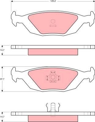 TRW GDB392 - Brake Pad Set, disc brake autospares.lv