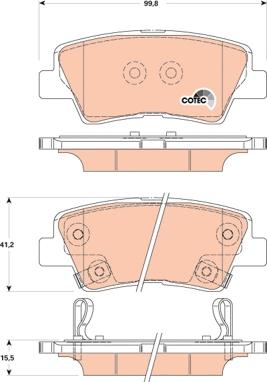 TRW GDB3494 - Brake Pad Set, disc brake autospares.lv