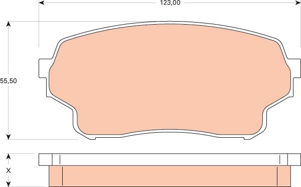 TRW GDB3490 - Brake Pad Set, disc brake autospares.lv