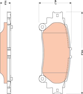 TRW GDB3497 - Brake Pad Set, disc brake autospares.lv