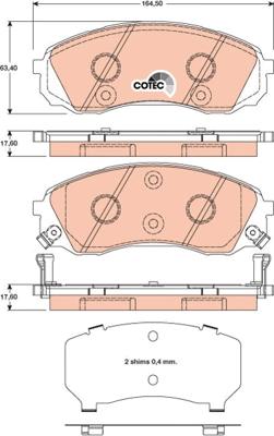 TRW GDB3448 - Brake Pad Set, disc brake autospares.lv