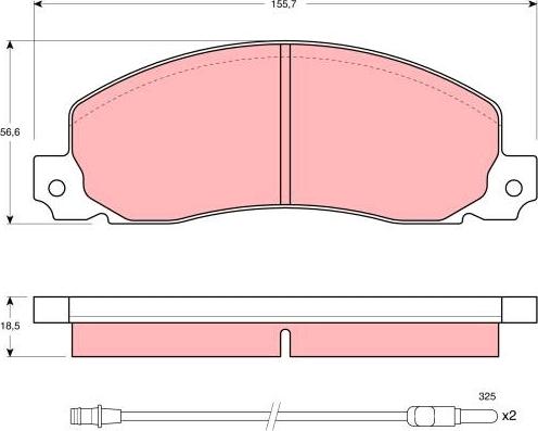 TRW GDB344 - Brake Pad Set, disc brake autospares.lv