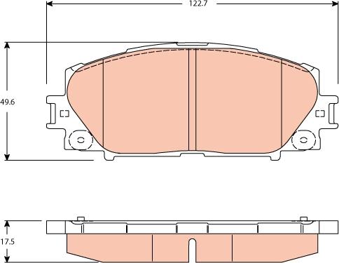 TRW GDB3459 - Brake Pad Set, disc brake autospares.lv