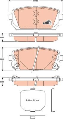 TRW GDB3462 - Brake Pad Set, disc brake autospares.lv