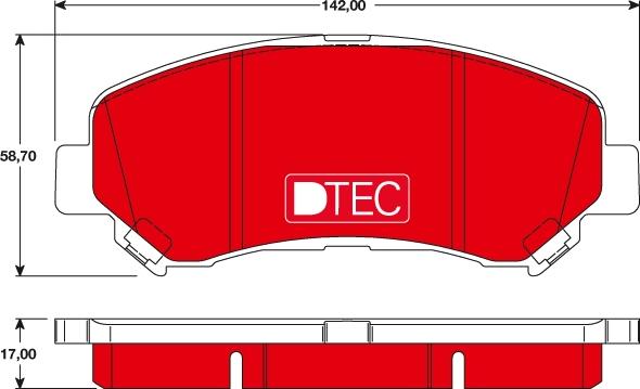 TRW GDB3467DTE - Brake Pad Set, disc brake autospares.lv