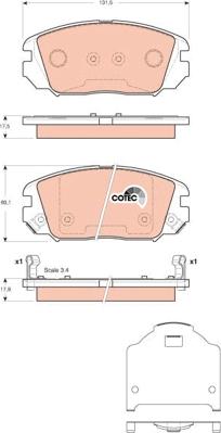 TRW GDB3409 - Brake Pad Set, disc brake autospares.lv