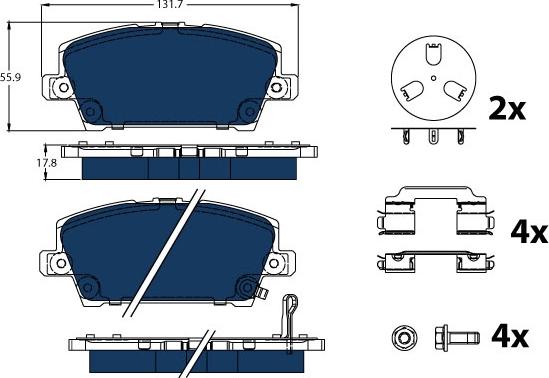 TRW GDB3407BTE - Brake Pad Set, disc brake autospares.lv