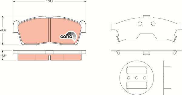 TRW GDB3411 - Brake Pad Set, disc brake autospares.lv