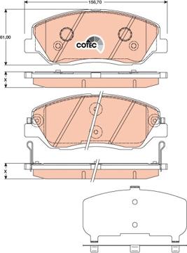 TRW GDB3418 - Brake Pad Set, disc brake autospares.lv