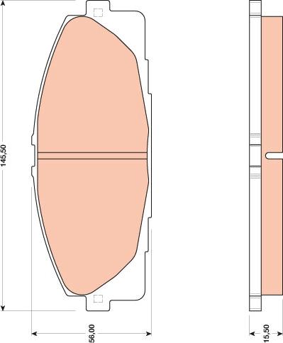 TRW GDB3485 - Brake Pad Set, disc brake autospares.lv