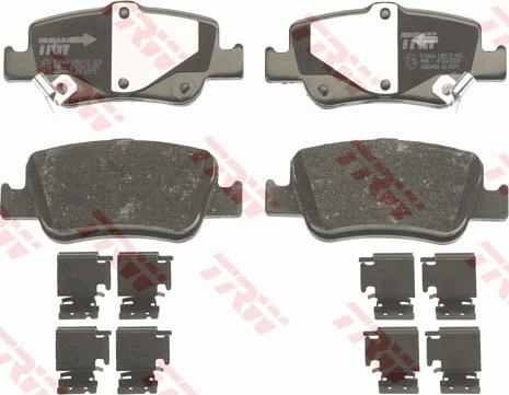 TRW GDB3480 - Brake Pad Set, disc brake autospares.lv