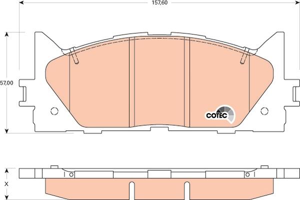 TRW GDB3429 - Brake Pad Set, disc brake autospares.lv