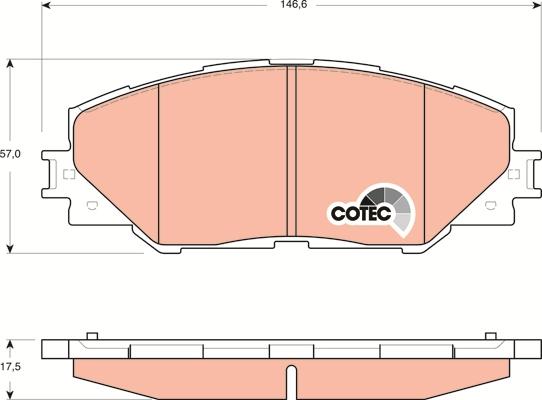 TRW GDB3424 - Brake Pad Set, disc brake autospares.lv