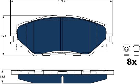 TRW GDB3425BTE - Brake Pad Set, disc brake autospares.lv