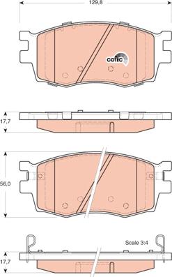 TRW GDB3420AT - Brake Pad Set, disc brake autospares.lv