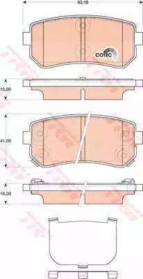 Sangsin Brake SP1187 - Brake Pad Set, disc brake autospares.lv