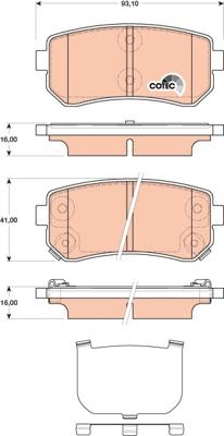 TRW GDB3474 - Brake Pad Set, disc brake autospares.lv