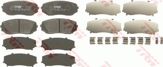 TRW GDB3471 - Brake Pad Set, disc brake autospares.lv