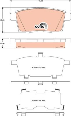 TRW GDB3472 - Brake Pad Set, disc brake autospares.lv