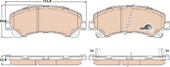 TRW GDB3545 - Brake Pad Set, disc brake autospares.lv