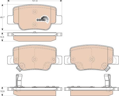 TRW GDB3547 - Brake Pad Set, disc brake autospares.lv