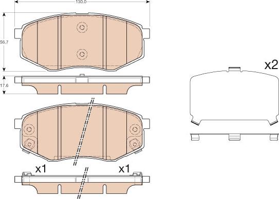 TRW GDB3553 - Brake Pad Set, disc brake autospares.lv