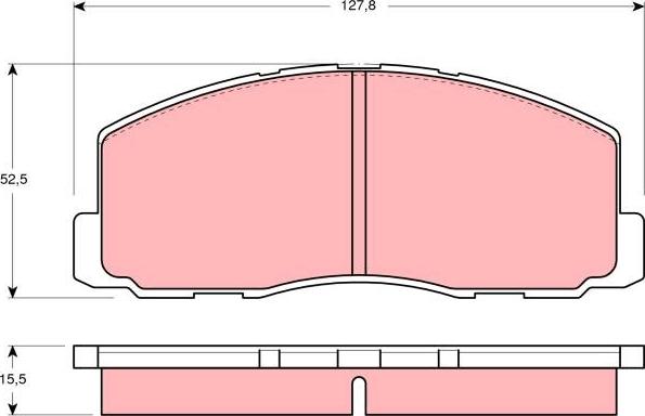 TRW GDB355 - Brake Pad Set, disc brake autospares.lv