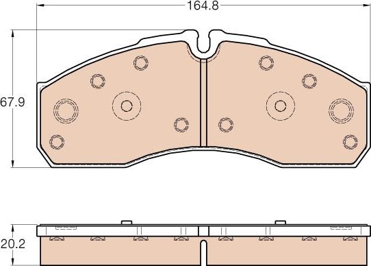 TRW GDB3567 - Brake Pad Set, disc brake autospares.lv