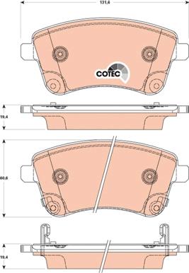 TRW GDB3509 - Brake Pad Set, disc brake autospares.lv