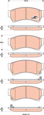 TRW GDB3501DT - Brake Pad Set, disc brake autospares.lv