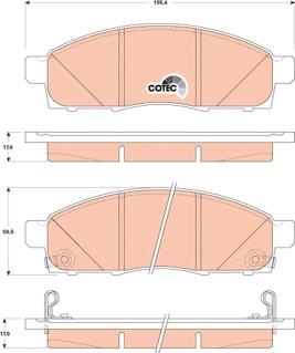 TRW GDB3502 - Brake Pad Set, disc brake autospares.lv