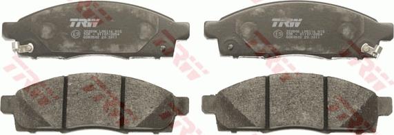 TRW GDB3502 - Brake Pad Set, disc brake autospares.lv