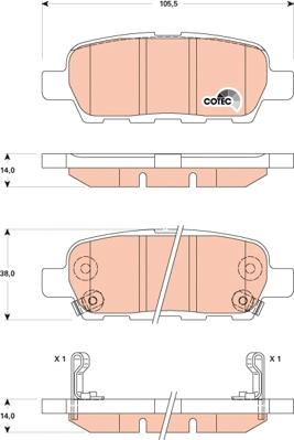 TRW GDB3507 - Brake Pad Set, disc brake autospares.lv