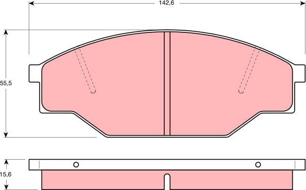 TRW GDB351 - Brake Pad Set, disc brake autospares.lv