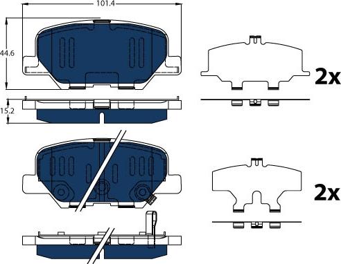 TRW GDB3583BTE - Brake Pad Set, disc brake autospares.lv