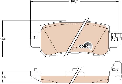 TRW GDB3539 - Brake Pad Set, disc brake autospares.lv