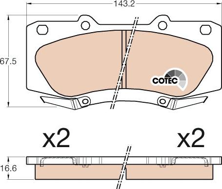 TRW GDB3534 - Brake Pad Set, disc brake autospares.lv