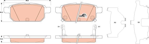 TRW GDB3529AT - Brake Pad Set, disc brake autospares.lv