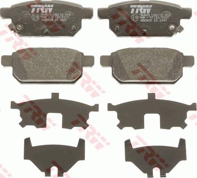 TRW GDB3529 - Brake Pad Set, disc brake autospares.lv