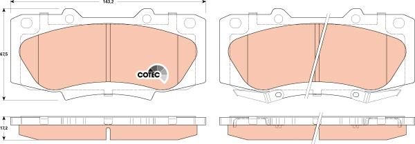 TRW GDB3528 - Brake Pad Set, disc brake autospares.lv