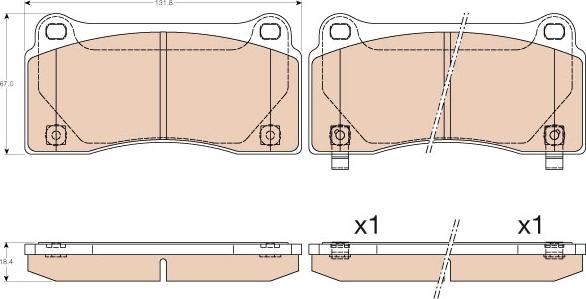 TRW GDB3573 - Brake Pad Set, disc brake autospares.lv