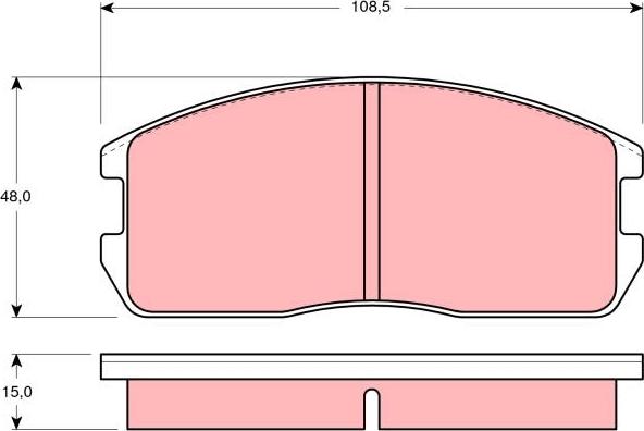 TRW GDB365DT - Brake Pad Set, disc brake autospares.lv