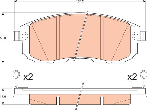 TRW GDB3616 - Brake Pad Set, disc brake autospares.lv