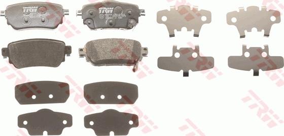 TRW GDB3617DT - Brake Pad Set, disc brake autospares.lv