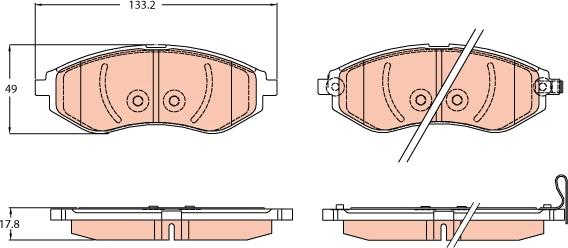 TRW GDB3634 - Brake Pad Set, disc brake autospares.lv