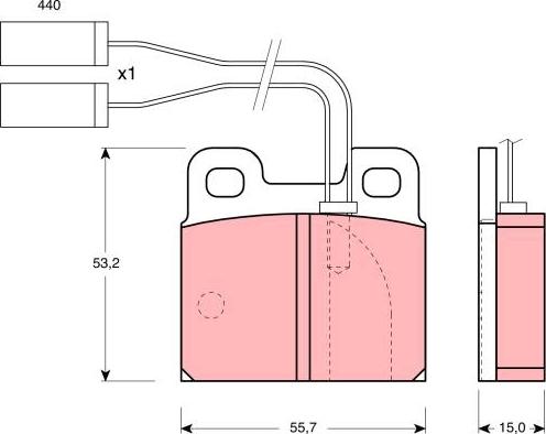 TRW GDB363 - Brake Pad Set, disc brake autospares.lv