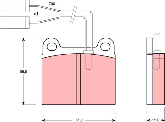 TRW GDB362 - Brake Pad Set, disc brake autospares.lv