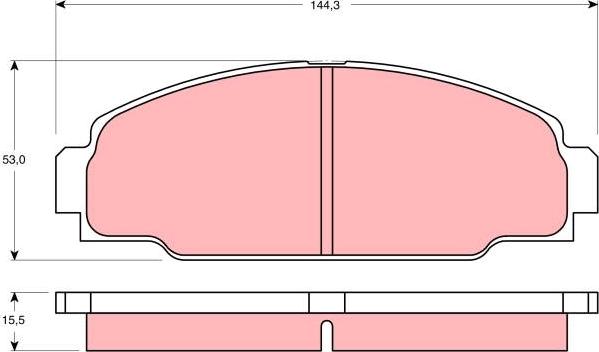 TRW GDB3090 - Brake Pad Set, disc brake autospares.lv