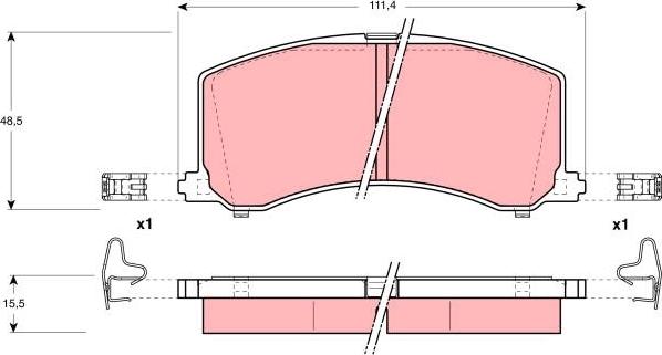 TRW GDB3091DT - Brake Pad Set, disc brake autospares.lv